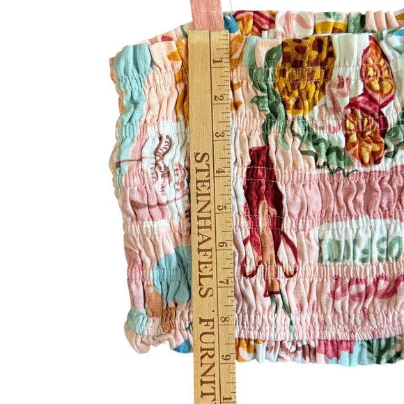 Paper Heart Colorful Fruit Print Smocked Cropped Tank Top Small Multicolor - Picture 3 of 6